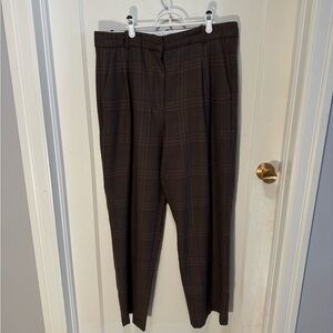 Wilfred Effortless Pant, Brown-Plaid, Size 16